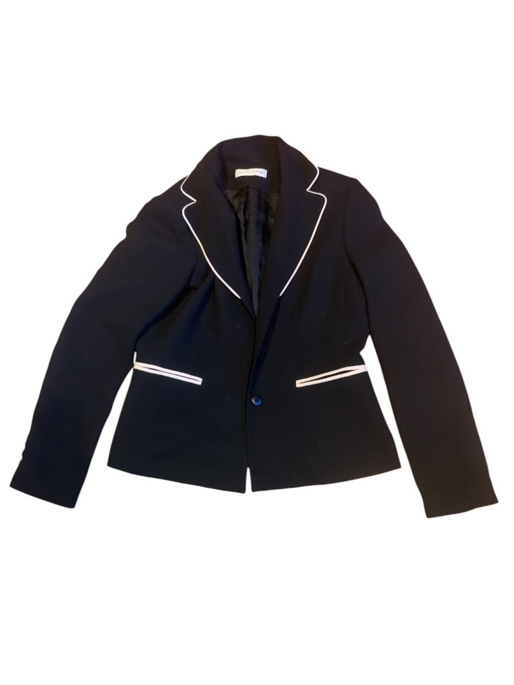 Black Blazer with White Details